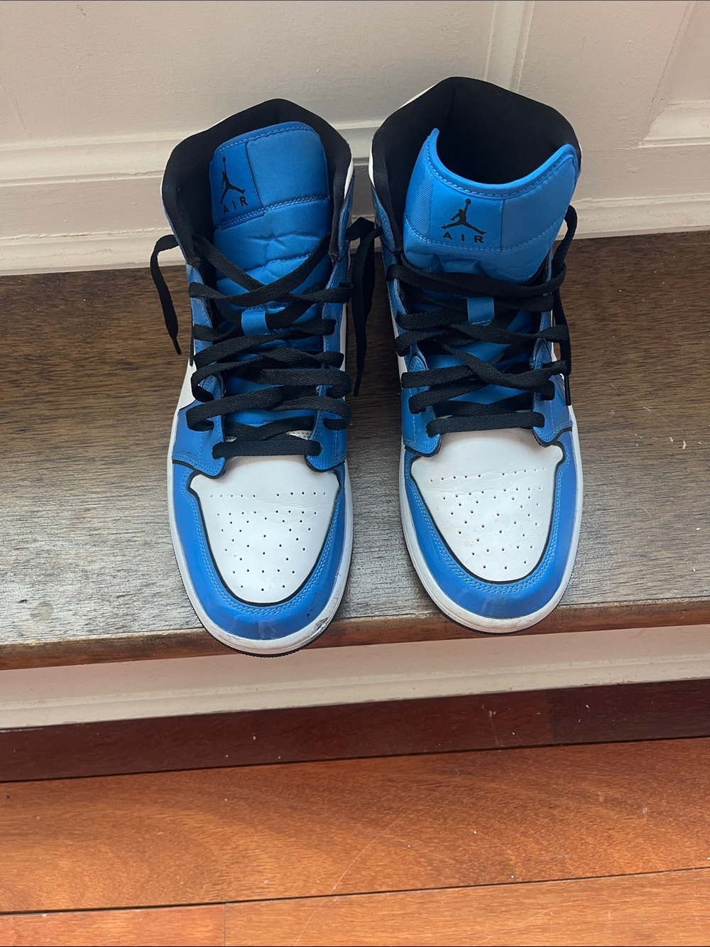 Jordan Men's High-Top Sneakers - White & Blue